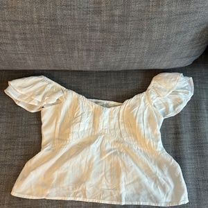**NWT** Abercrombie & Fitch White Peplum Top